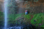 Assistants at Bridal Veil Falls