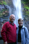 Us By Lone Creek Waterfall