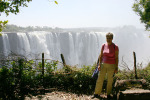 Jane at Victoria Falls