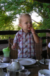 Owen Eating Breakfast