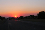 Arriving in Gaborone at Sunset