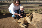 Zach and Baby Lion