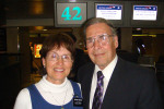 Elder and Sister Hodgson at Airport