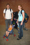 Jeff, Augusta and James Arrive at Airport
